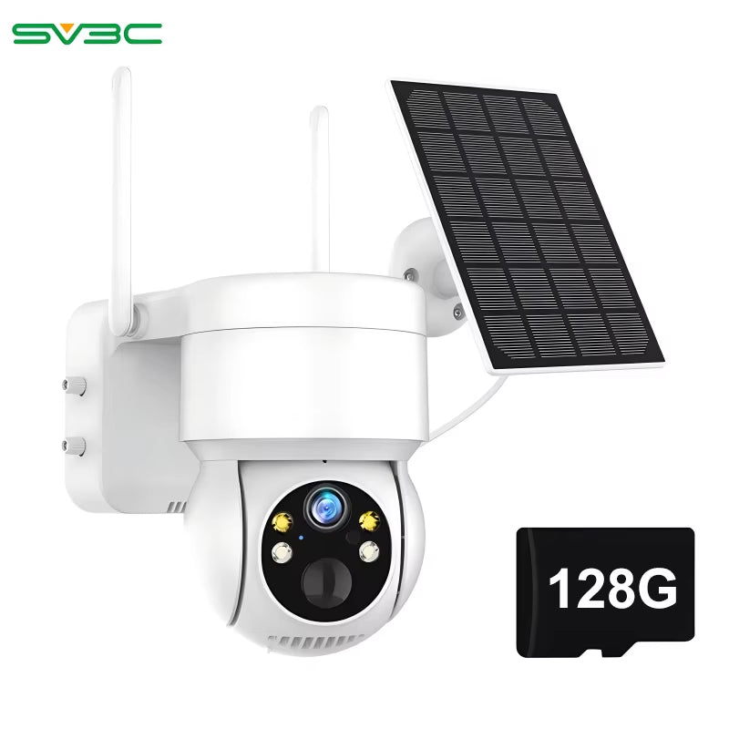 ICSEE Security Solar Camera Outdoor, Wifi Dome Camera with Solar Panel, Wireless IP CCTV, 7800Ma Rechargeable Battery