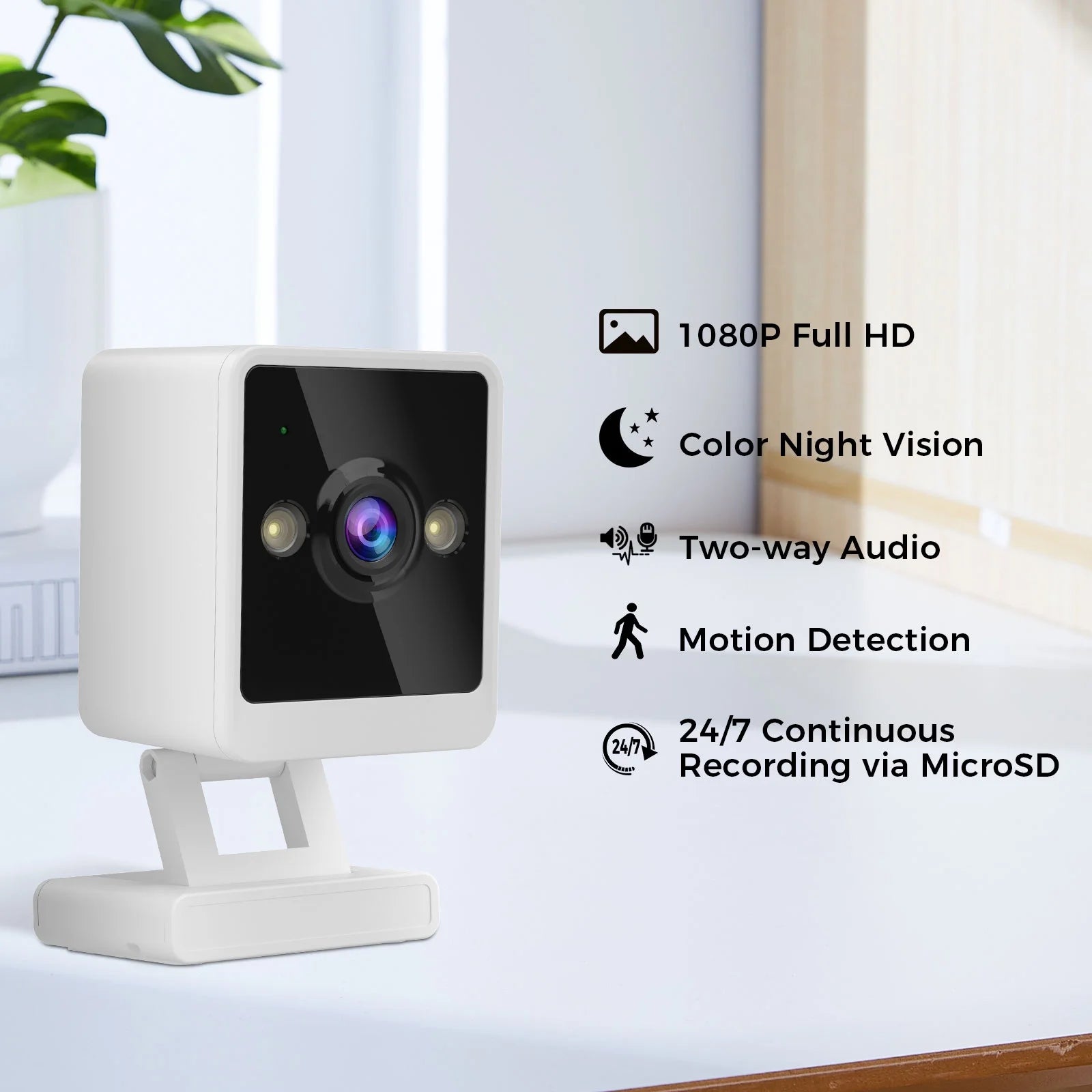 Wifi Indoor Security Cameras, 1080P Baby Monitor with Motion Detection for Home/Office/Baby,App Control