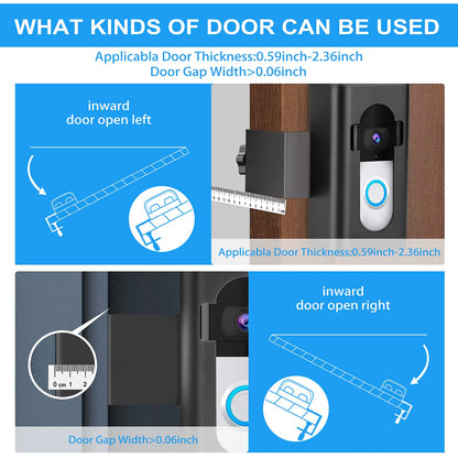 Anti-Theft Doorbell Mount Video Doorbell Door Mount for Compatible with Ring Video Doorbell 4/3/3 Plus/2/1/2020 2021 Pro Pro 2