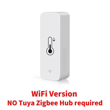 Tuya Wifi Smart Temperature and Humidity Sensor Battery Powered Smart Home Security Work with Alexa Google Home