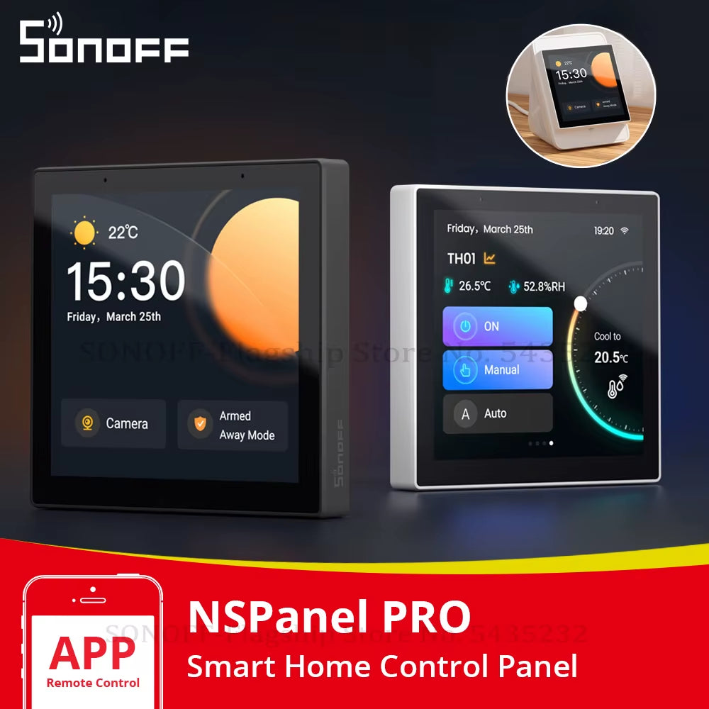 Nspanel Pro Smart Home Control Panel Smart Thermostst Power Consumption DIY Switch Module Supports All  Devices